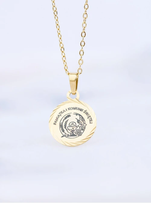 Naszyjnik Medalik, stal pozłacana S309571Z00