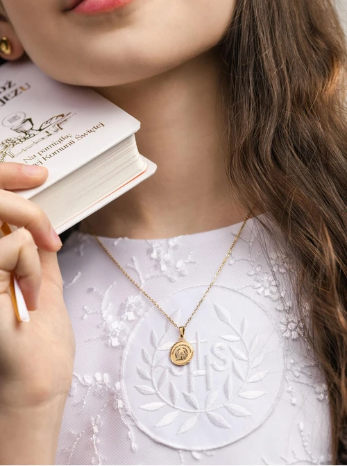 Naszyjnik Medalik, stal pozłacana S309571Z00