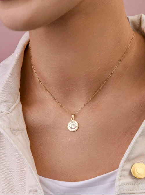 Naszyjnik Medalik, stal pozłacana S309572Z00