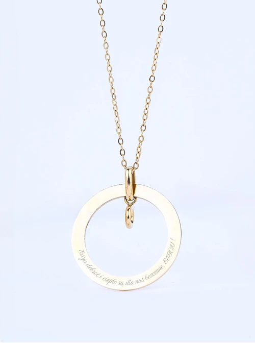 Naszyjnik baza do zawieszek, stal pozłacana S308099Z00