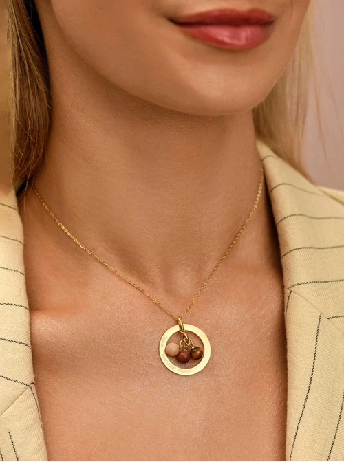 Naszyjnik baza do zawieszek, stal pozłacana S308099Z00