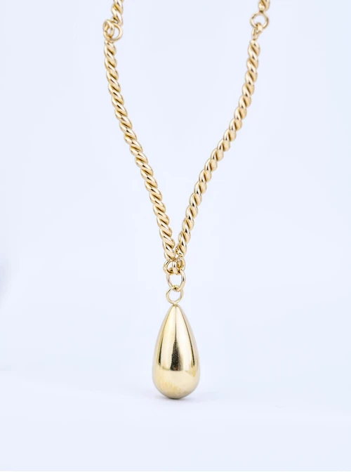 Naszyjnik dmuchana kropla, stal pozłacana S309499Z00