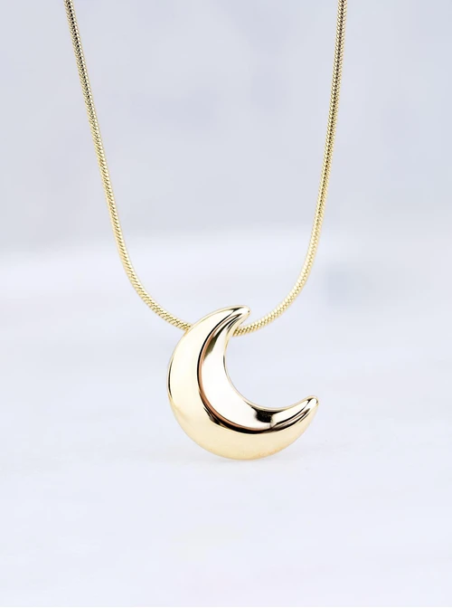 Naszyjnik dmuchany księżyc, stal pozłacana S309493Z00