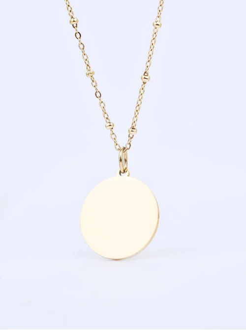 Naszyjnik kółeczko, stal pozłacana S308096Z00