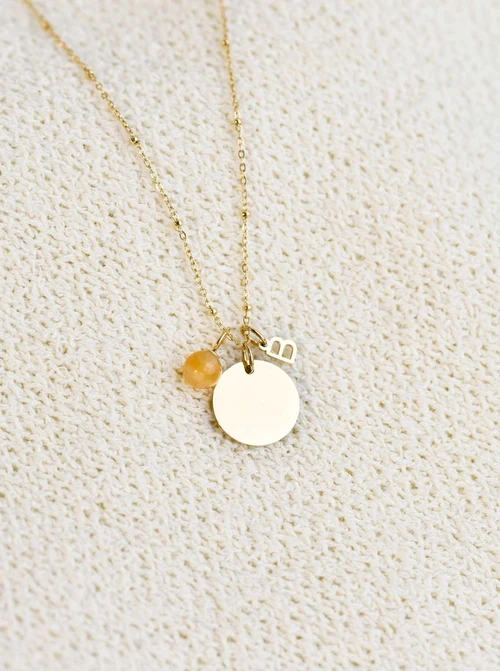 Naszyjnik kółeczko, stal pozłacana S308096Z00