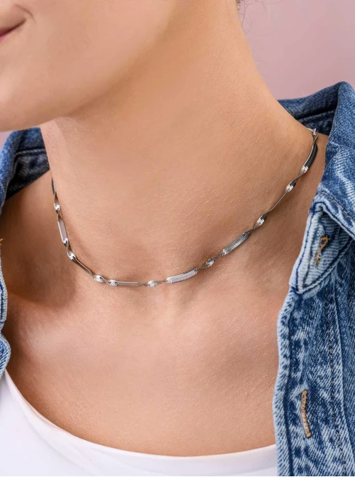 Naszyjnik kręcona żmijka, stal S309507S00