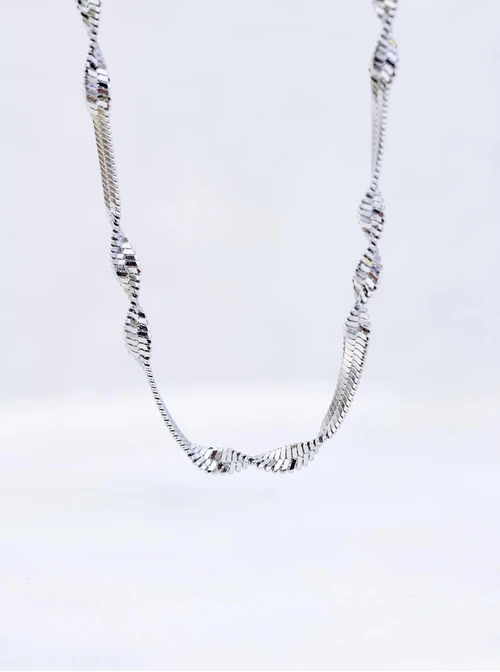 Naszyjnik kręcona żmijka, stal S309507S00