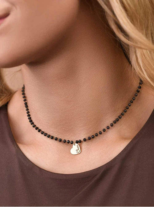 Naszyjnik "najlepsza Mama", stal pozłacana S306845Z00