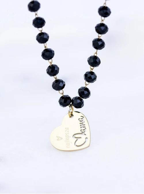 Naszyjnik "najlepsza Mama", stal pozłacana S306845Z00