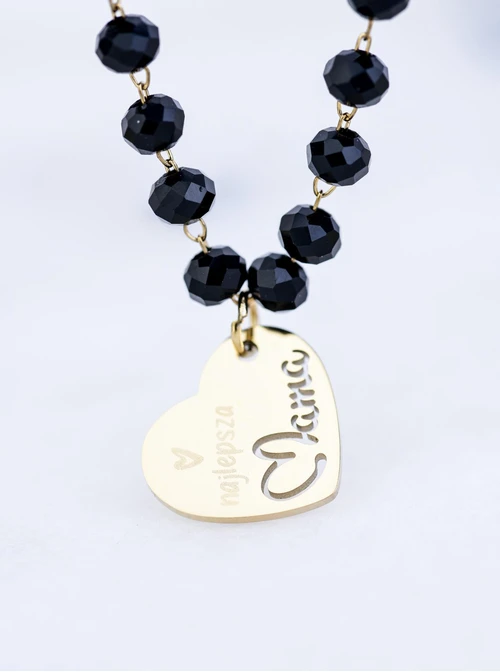 Naszyjnik "najlepsza Mama", stal pozłacana S306845Z00