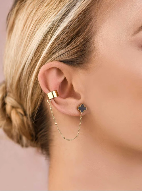 Nausznice koniczynka, stal pozłacana S208230Z00