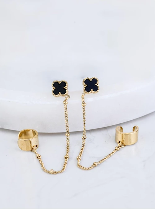 Nausznice koniczynka, stal pozłacana S208230Z00