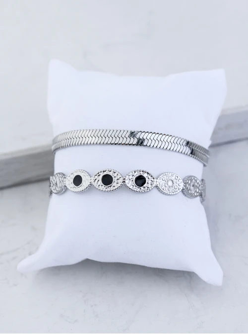 [Zestaw] Bransoletka sztywna, stal S109104S00