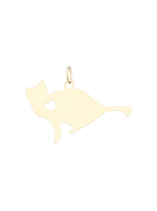 Zawieszka do breloka, kotek, stal pozłacana SC08138Z00