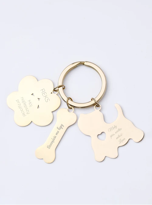 Zawieszka do breloka, łapa, stal pozłacana SC08141Z00