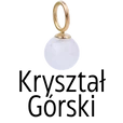 Zawieszka Kryształ Górski, stal pozłacana SC08059Z00-04
