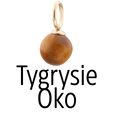 Zawieszka Tygrysie Oko, stal pozłacana SC08059Z00-16
