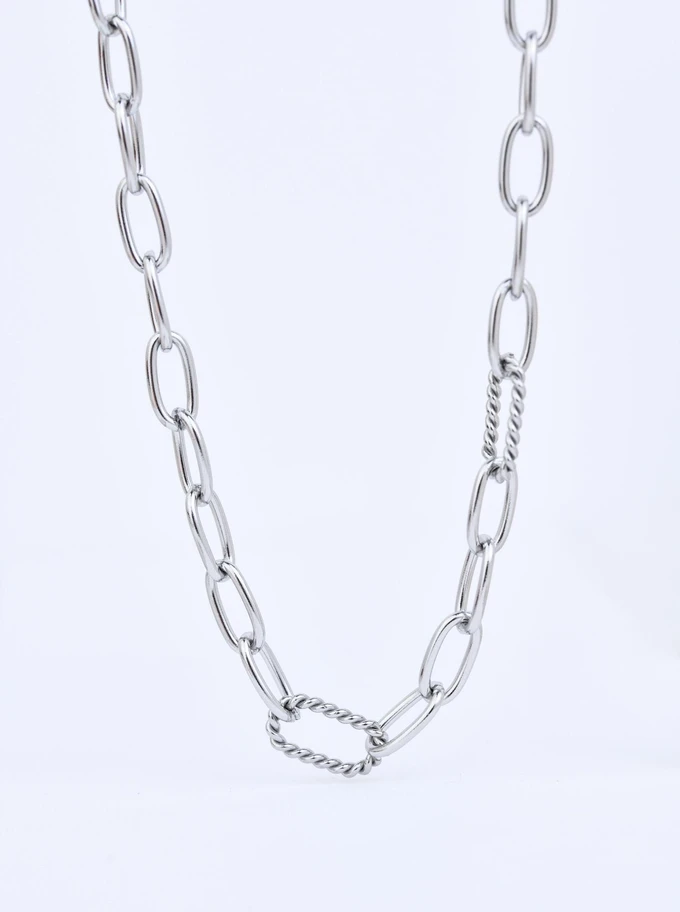 [Zestaw] Naszyjnik łańcuch, baza Charms, stal S309856S00