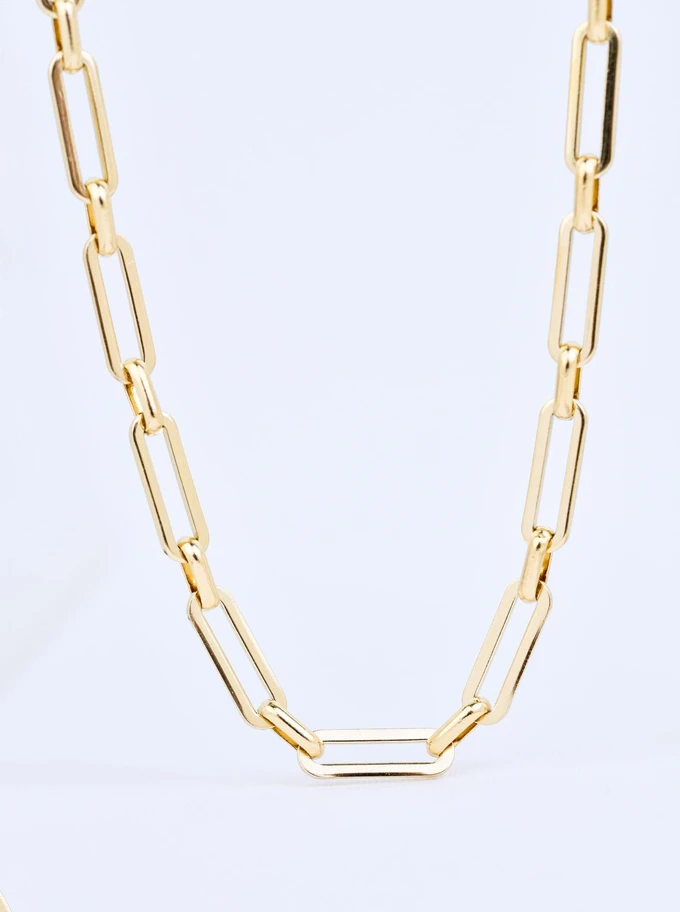 Naszyjnik łańcuch, baza Charms, stal pozłacana S309775Z00