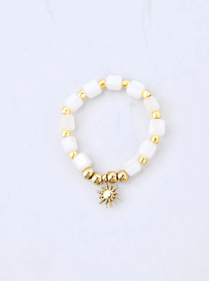 Pierścionek elastyczny na palec u stopy, stal pozłacana S409947Z00-0