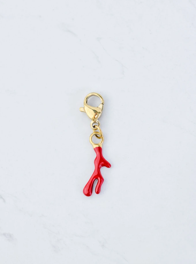 [Zestaw] Naszyjnik łańcuch, baza Charms, stal pozłacana S309744Z00