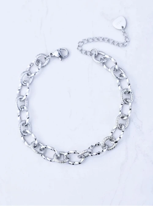 [Zestaw] Bransoletka łańcuch, baza Charms, stal S109745S00