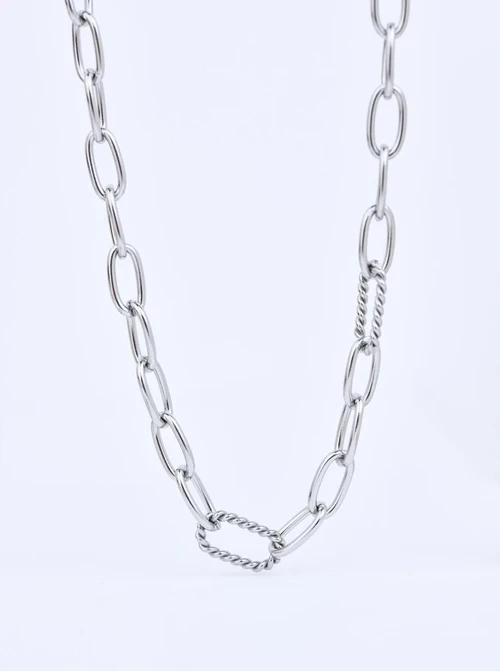 [Zestaw] Naszyjnik łańcuch, baza Charms, stal S309856S00