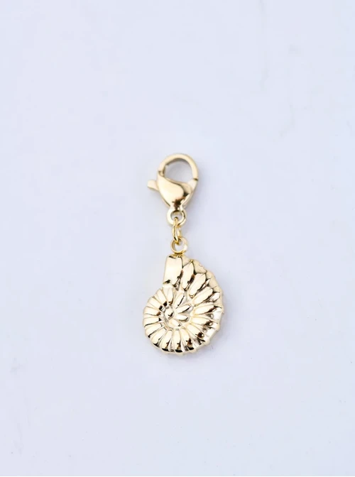 [Zestaw] Naszyjnik łańcuch, baza Charms, stal pozłacana S309856Z00