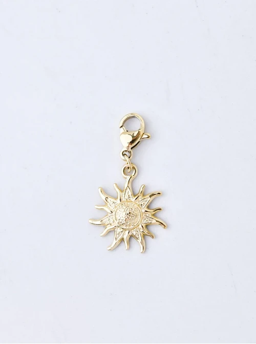 [Zestaw] Naszyjnik łańcuch, baza Charms, stal pozłacana S309775Z00