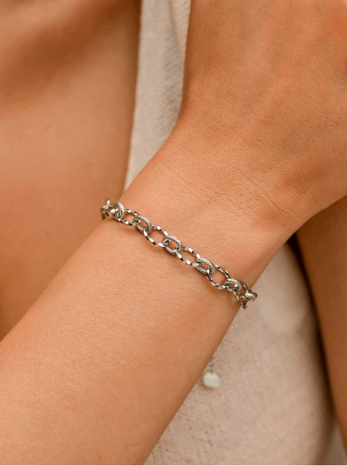 Bransoletka łańcuch, baza Charms, stal S109745S00