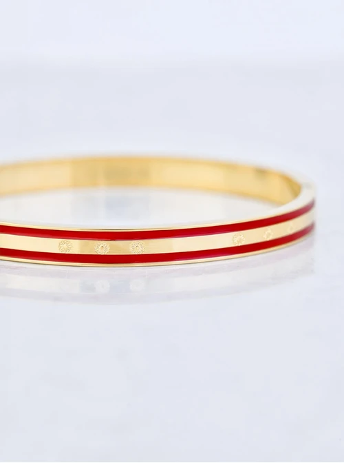 Bransoletka sztywna, Rozeta Vezzi, stal pozłacana S109935Z03