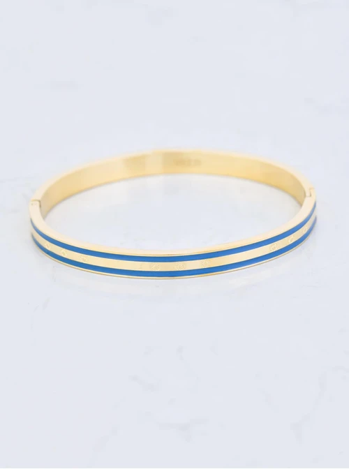 Bransoletka sztywna, Rozeta Vezzi, stal pozłacana  S109935Z04