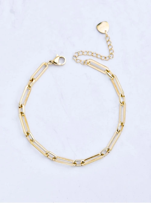 Bransoletka łańcuch, baza Charms, stal pozłacana S109776Z00