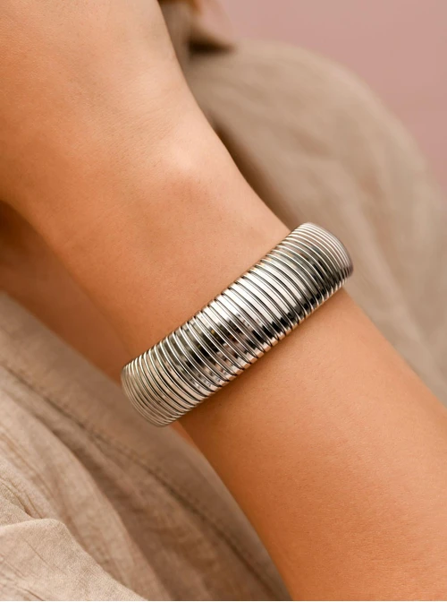 Bransoletka żmijka (szer. 2cm), stal  S109806S00