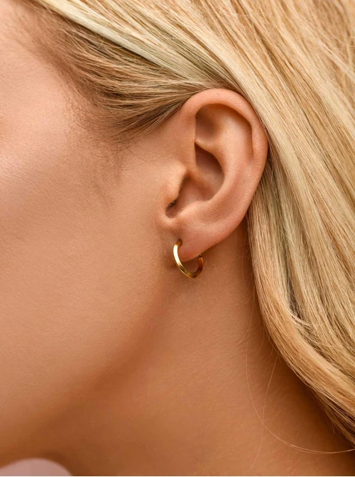 Kolczyki kółeczka, stal pozłacana  S209613Z00