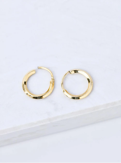 Kolczyki kółeczka, stal pozłacana  S209613Z00