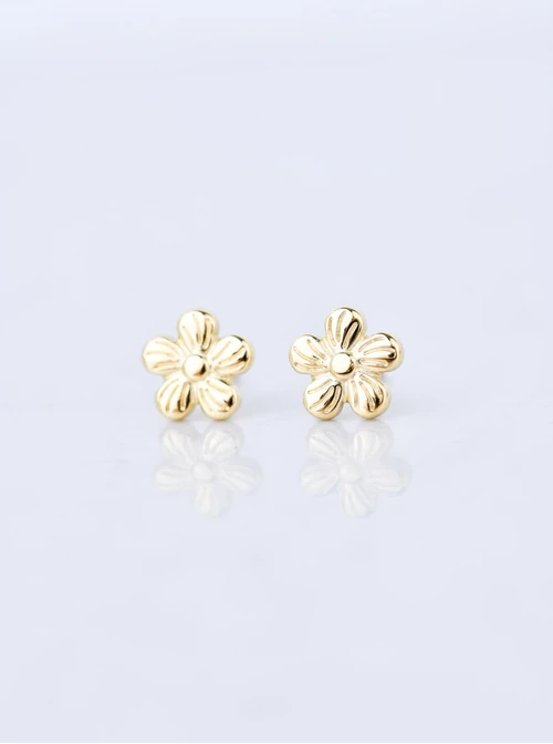 Kolczyki kwiatuszki, stal pozłacana S209827Z00