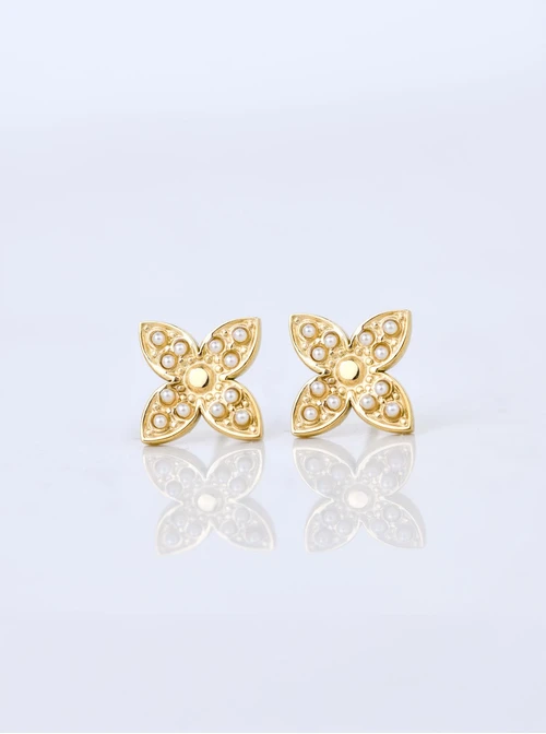 Kolczyki lilijki, stal pozłacana S209825Z00