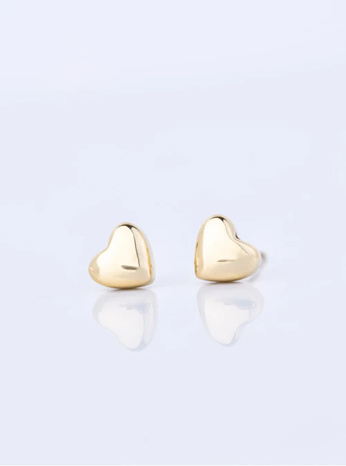 [Zestaw] Naszyjnik dmuchane serduszko, stal pozłacana S309968Z00