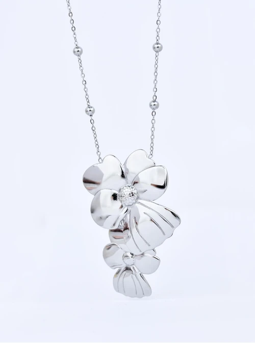 Naszyjnik kwiaty, stal S309669S00