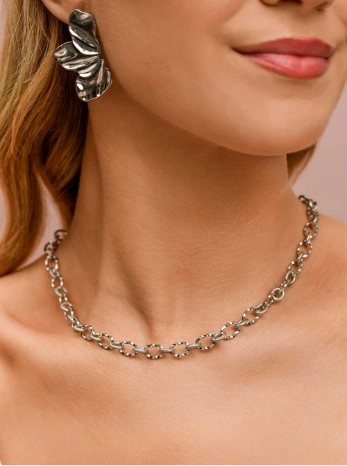 Naszyjnik łańcuch, baza Charms, stal S309744S00