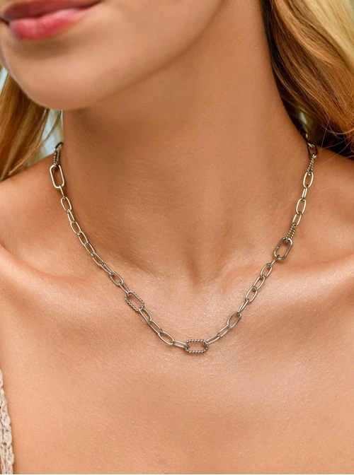 Naszyjnik łańcuch, baza Charms, stal S309856S00