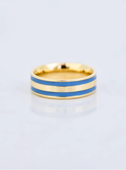 Pierścionek z Rozetą Vezzi, stal pozłacana S409934Z04