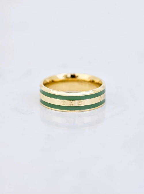 Pierścionek z Rozetą Vezzi, stal pozłacana S409934Z05