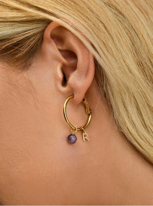 Zawieszka Ametyst Lawendowy, stal pozłacana SC08059Z00-14