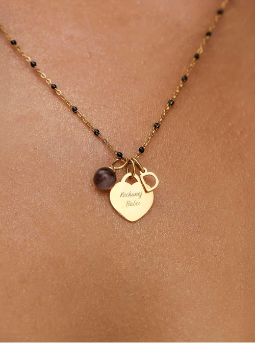 Zawieszka Ametyst, stal pozłacana SC08059Z00-05