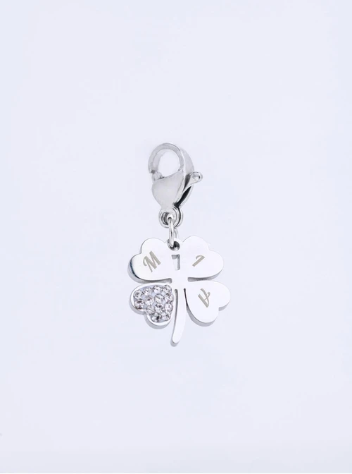 Zawieszka, charms koniczynka, stal SC09787S00