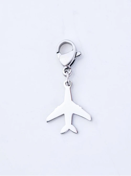Zawieszka, charms, samolot, stal SC09788S00