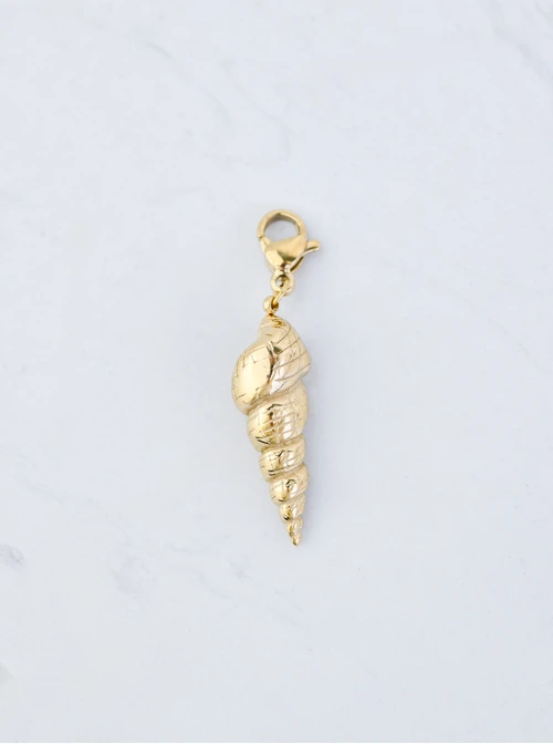 [Zestaw] Naszyjnik łańcuch, baza Charms, stal pozłacana S309744Z00