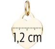 Zawieszka serduszko 12mm, stal pozłacana SC08063Z00-2